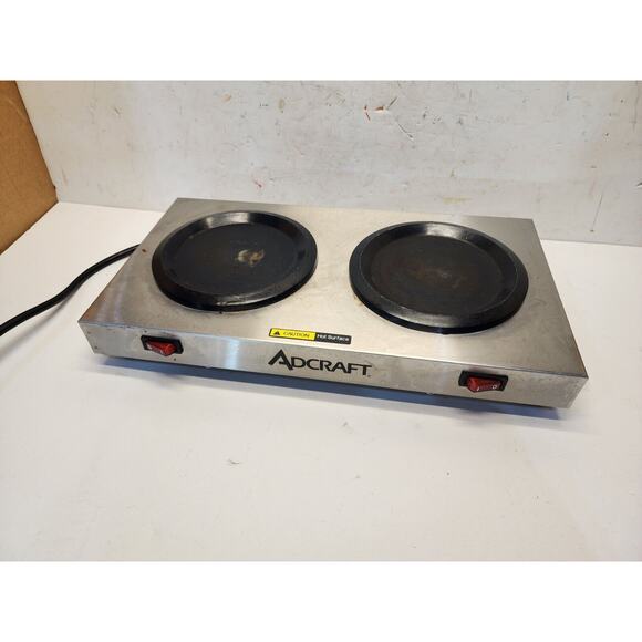 Adcraft Dual Burner Coffee Decanter Warmer Plate Model WP-2 120V Free Shipping - Picture 4 of 7